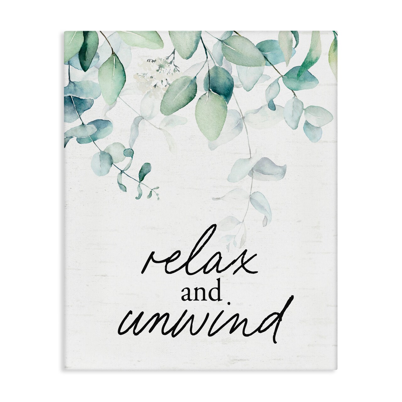 Stupell Industries Relax And Unwind Herb Leaves Canvas, design by Lettered and Lined